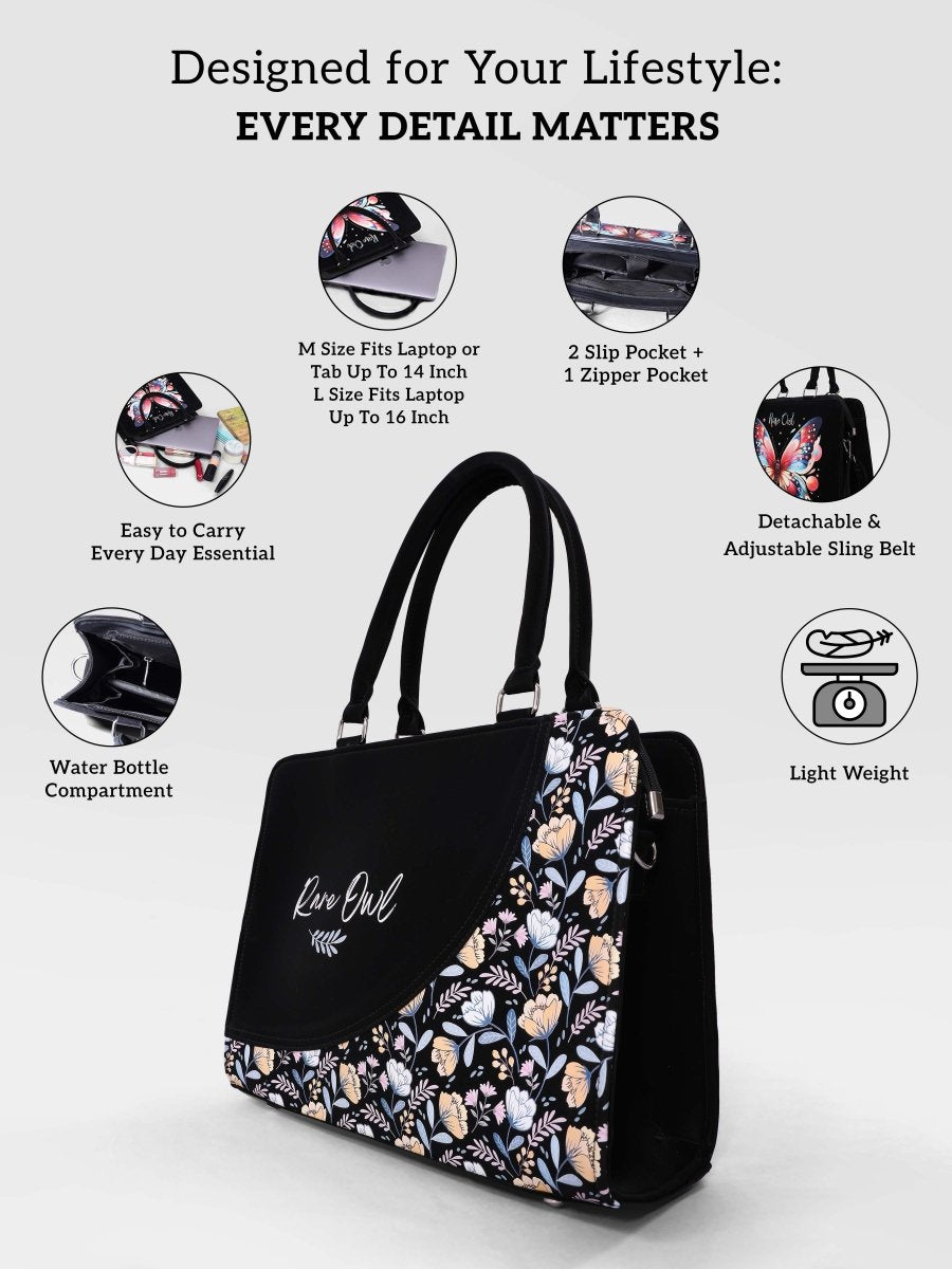 Garden Symphony Customized Tote Bag for Women | Rare Curve - Rare Owl