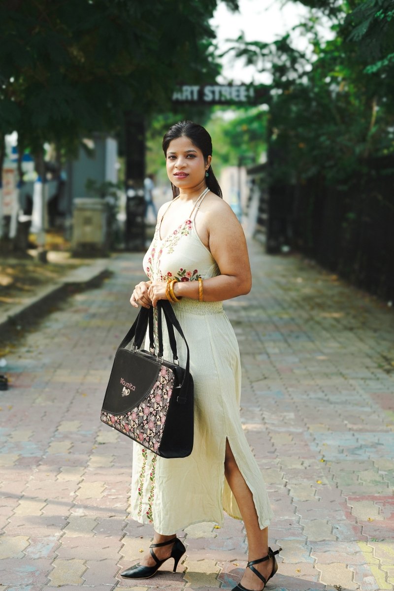 Henna Petals Customized Tote Bag for Women | Rare Curve - Rare Owl