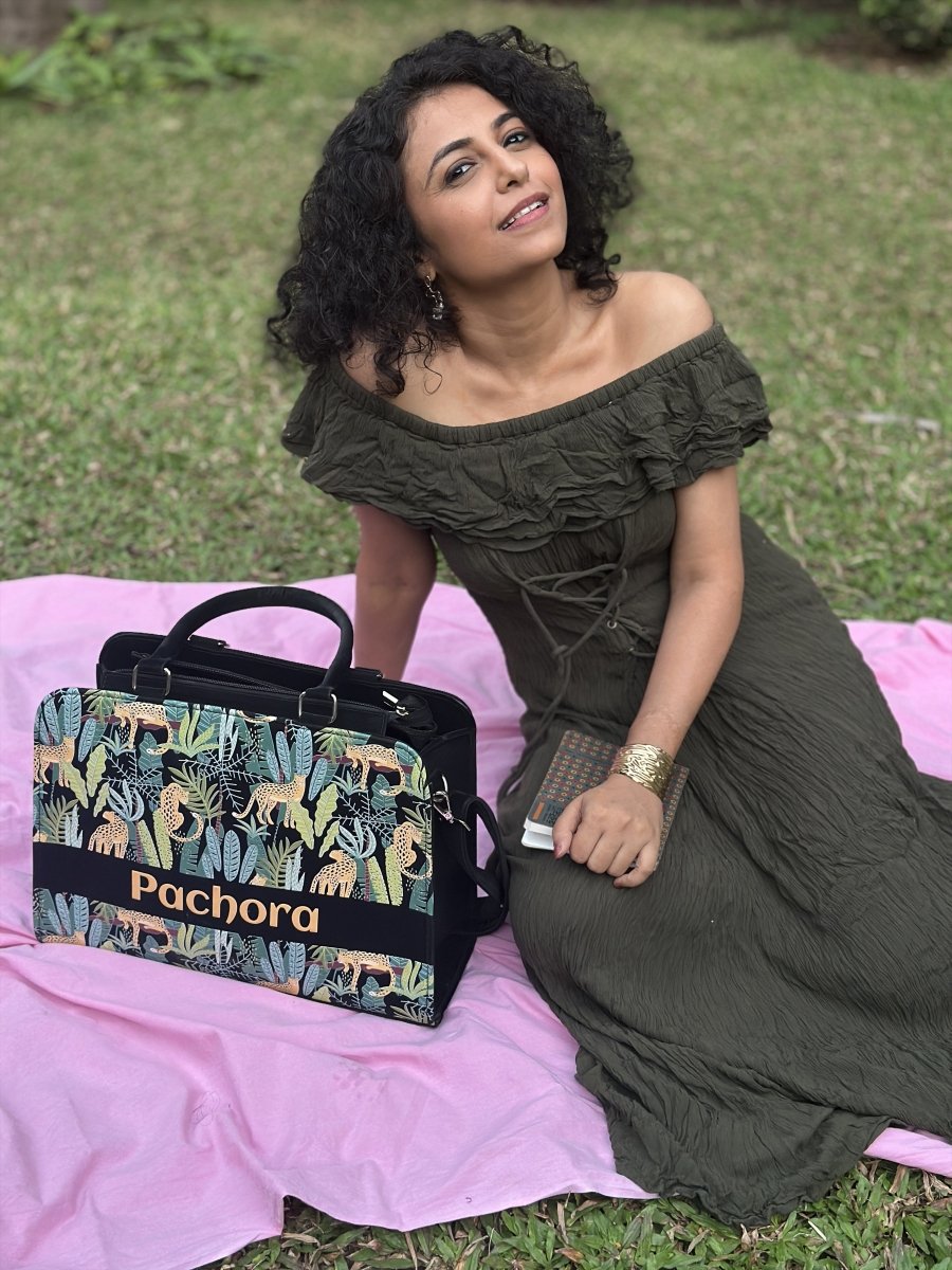 Leopard Luxe Customized Tote Bag for Women | Rare Canvas - Rare Owl