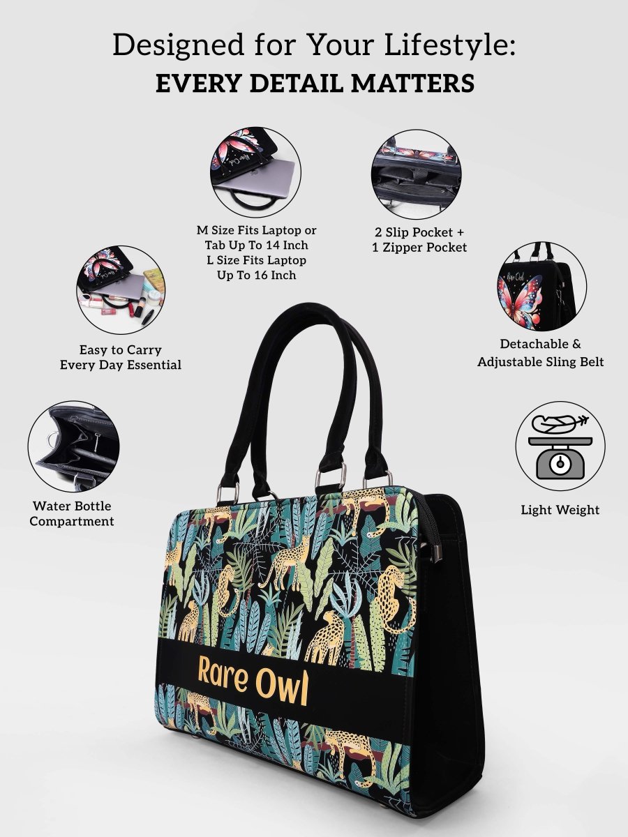 Leopard Luxe Customized Tote Bag for Women | Rare Canvas - Rare Owl