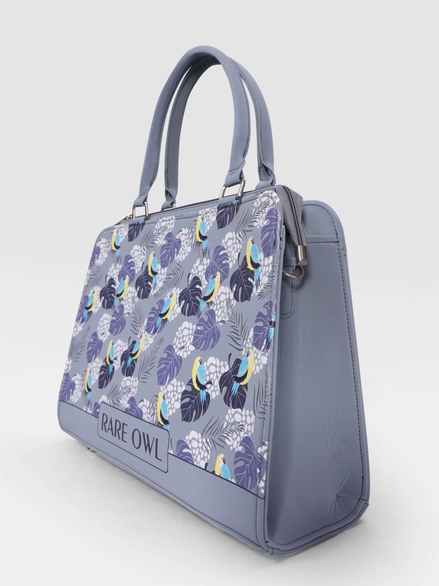 Parrot & Leaf Serenity Customized Tote Bag for Women | Rare Canvas - Rare Owl