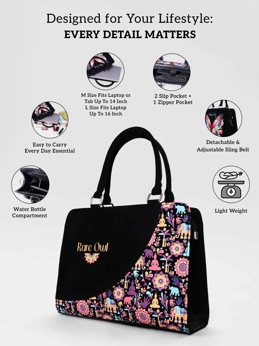 Harmony Haven Customized Tote Bag for Women | Rare Curve - Rare Owl