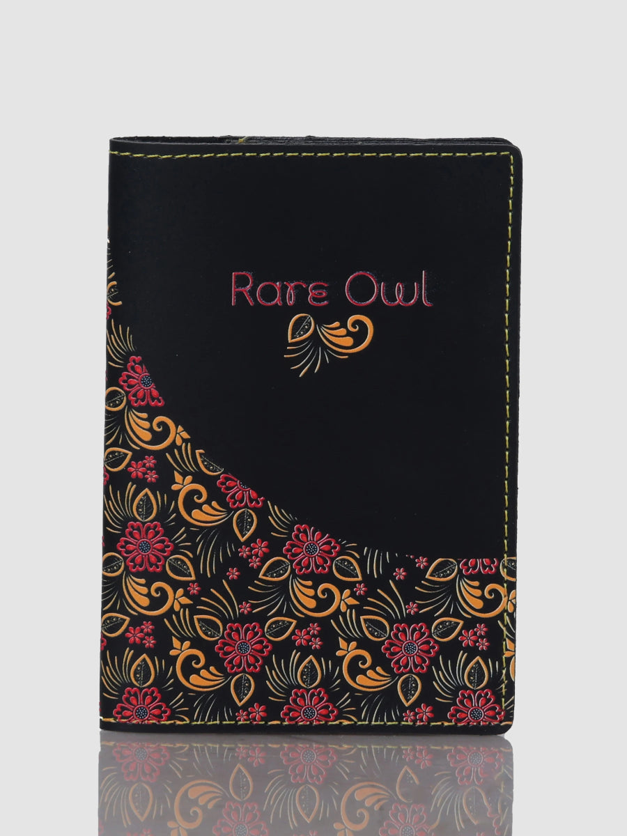 Henna Petals Customized Passport Cover - Rare Owl