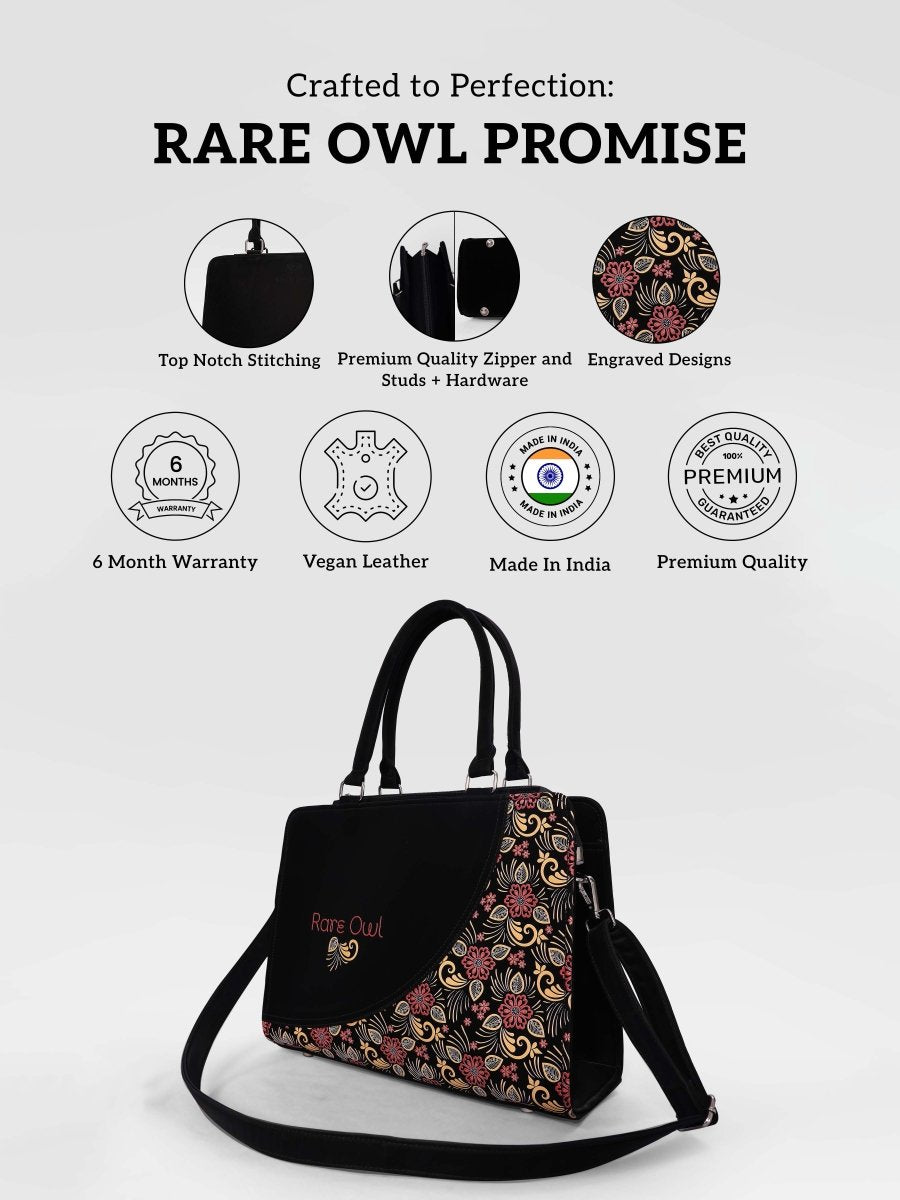 Henna Petals Customized Tote Bag for Women | Rare Curve - Rare Owl